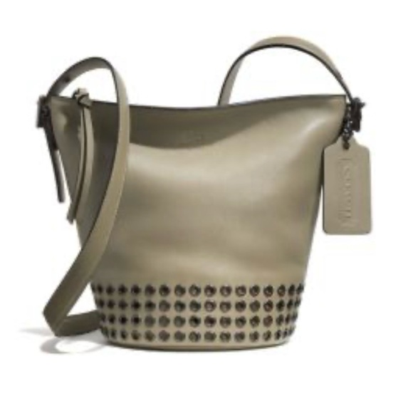 Coach Handbags - Coach Bleeker Grommets Mini Duffel In Olive Green